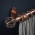 Rothley 25mm x 1829mm Curtain Pole with Cage Orb Finials, Brackets & Curtain Rings - Antique Copper