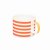 Siip Fundamental Horizontal Stripe Short Mug - Red