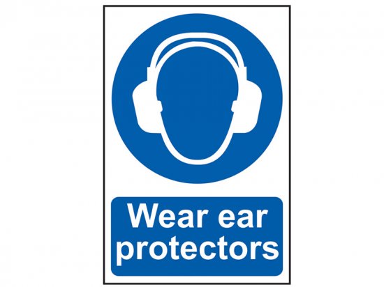 Scan PVC Sign 200 x 300mm - Wear Ear Protectors