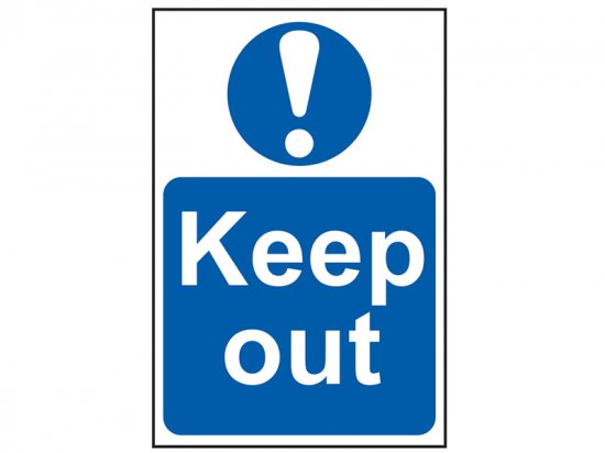 Scan PVC Sign 400 x 600mm - Keep Out