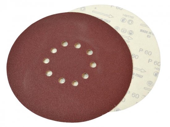 Faithfull Dry Wall Sanding Disc for Flex Machines 225mm Assorted (Pack 10)