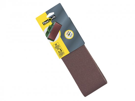Flexovit Cloth Sanding Belt 610 x 100mm Coarse 50G (Pack 2)