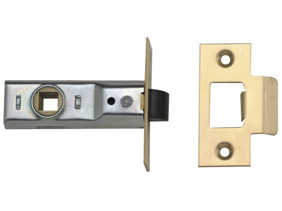 UNION Tubular Mortice Latch 2648 Polished Brass 64mm 2.5in