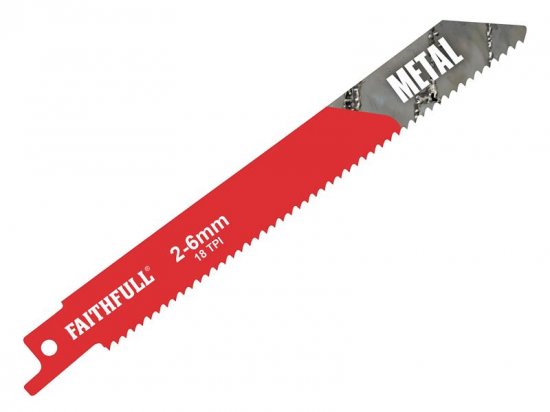 Faithfull S918E Sabre Saw Blade Metal 150mm 18 TPI (Pack of 5)