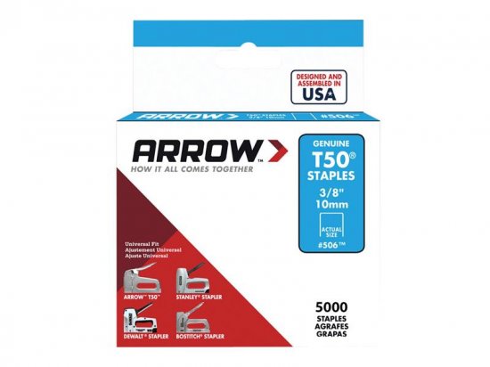 Arrow T50 Staples 10mm (3/8in) (Bulk (Pack of 5000)