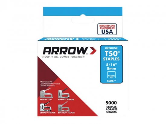Arrow T50 Staples 8mm (5/16in) (Bulk (Pack of 5000)