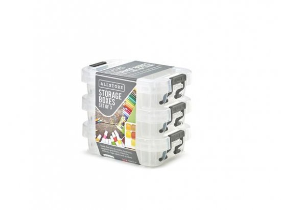 Whitefurze 3 x 0.2L Allstore Organiser Set with Silver Clamps