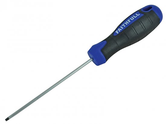 Faithfull Soft Grip Screwdriver Flared Slotted Tip 5.5 x 100mm