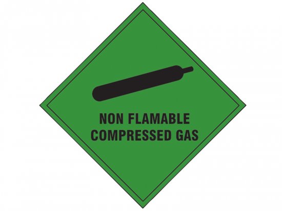 Scan Self Adhesive Vinyl Sign 100 x 100mm - Non Flammable Compressed Gas