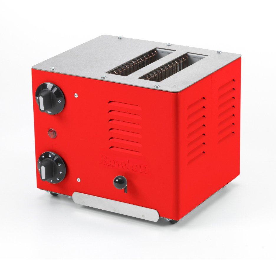 Rowlett Rutland Retro Regent 2 Wide Slot Bread Toaster in Traffic Red