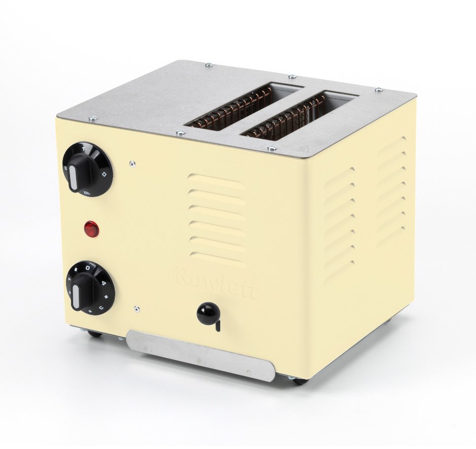 Rowlett Rutland Retro Regent 2 Wide Slot Toaster in Cream at Barnitts