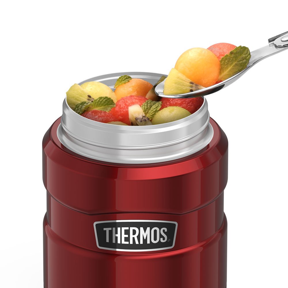 Thermos 470ml Stainless Steel Flask - Red