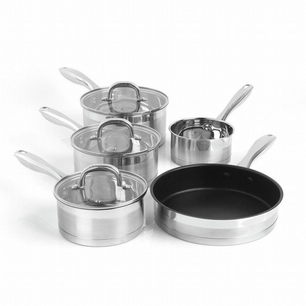 Shop Salter Stainless Steel Saucepan and Frying Pan Set