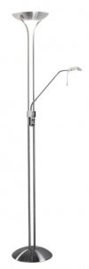 Dar Montana Floor Lamp Satin Chrome