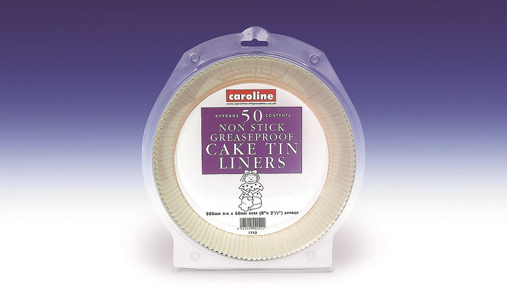 Caroline Round Cake Tin Liners 8" (Pack of 50) at Barnitts
