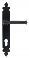 Black Tudor Lever Espag. Lock Set