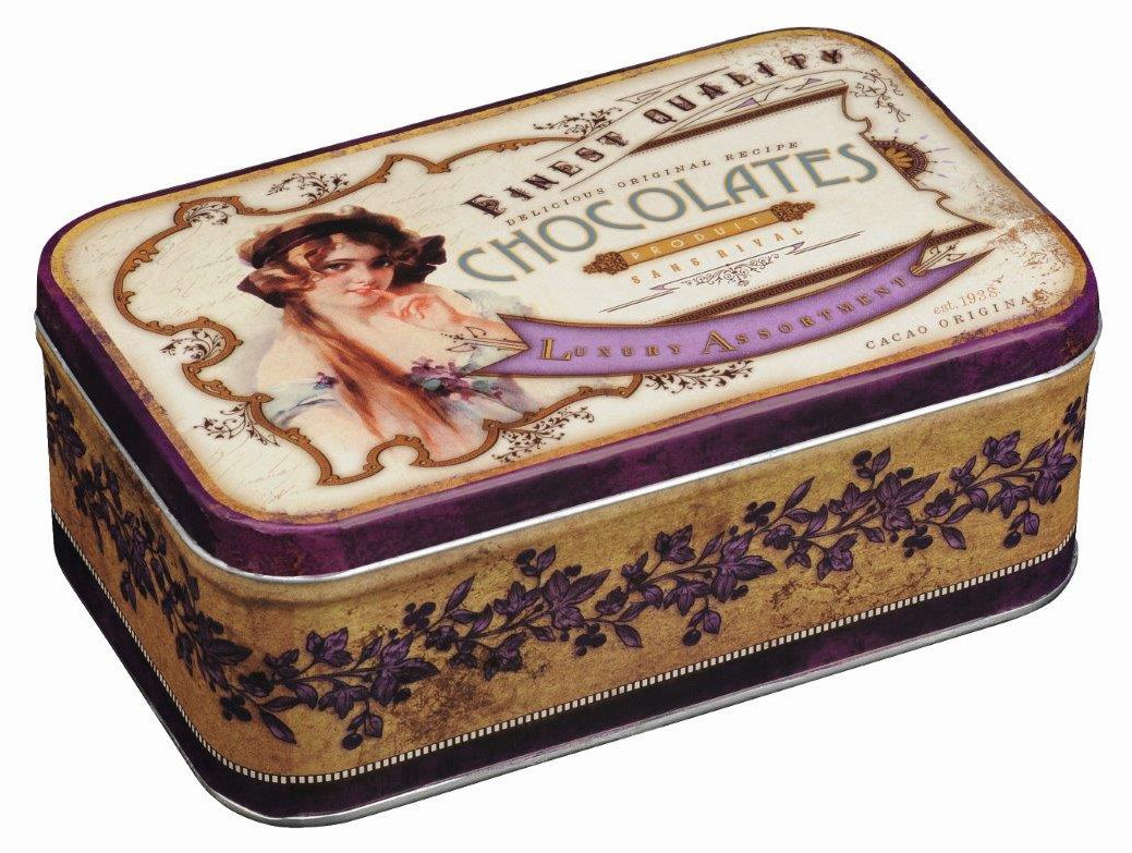 Elite Gift Boxes Nostalgia Medium Deep Rectangle Storage Tin at Barnitts Online Store, UK Barnitts