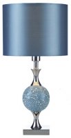 Dar Elsa Table Lamp Blue Mosaic with Shade