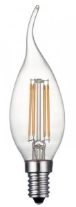 Dar E14 Dim 4w 400lm Cdv Candle Lamp Clear