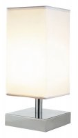 Dar Drayton Touch Table Lamp Square with White Shade