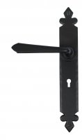 black lever lock door handles per pair