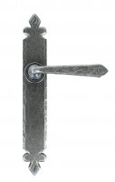 pewter cromwell sprung lever latch door handles per pair