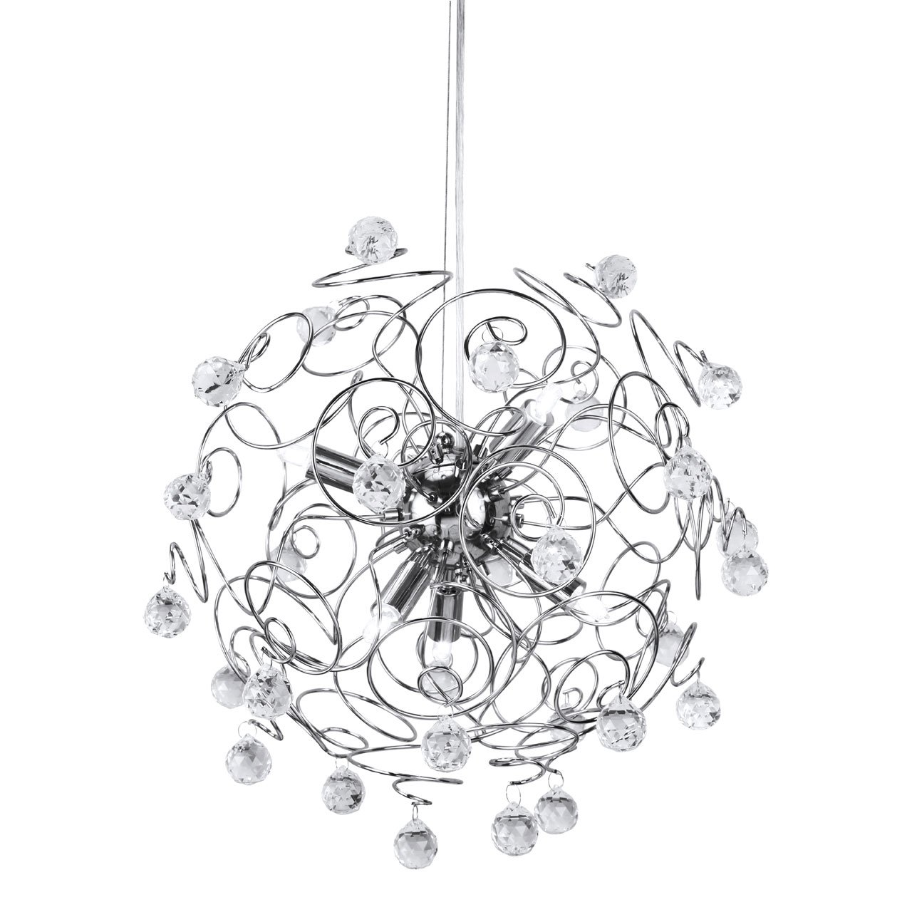chrome swirl ceiling light