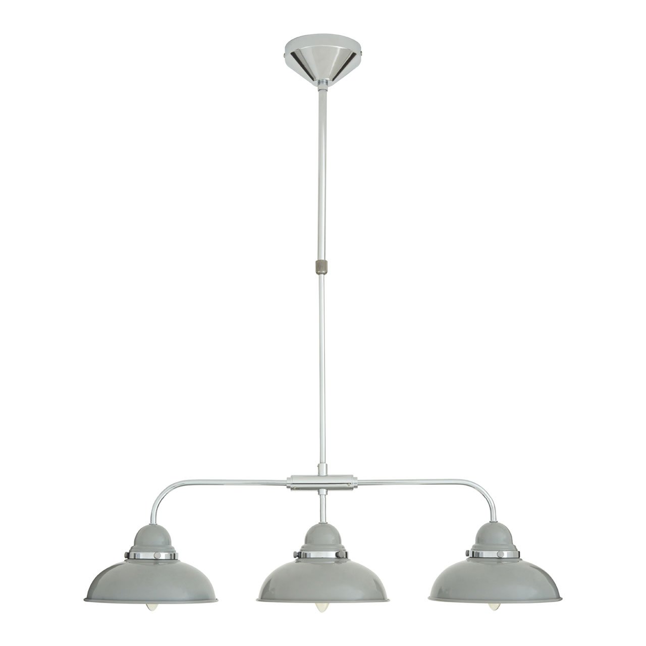 Jasper 3 Light Grey And Chrome Pendant Light At Barnitts Online