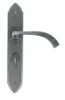 Pewter Gothic Curved Sprung Lever Bathroom Set