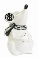 R&W Black & White Mouse with Star 7.5 x 13cm