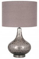 Pacific Lifestyle Amelia Smoke Glass Dimple Table Lamp