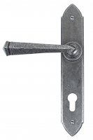 Pewter Gothic Lever Espag. Lock Set