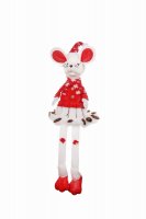 Jingles Red/White Sitting Mouse 70cm