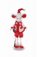 Jingles Red/White Standing Mouse 39cm