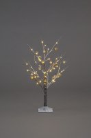 SnowTime Brown Snow Tree with Warm White LED & Pine Cones - 90cm