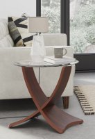 Jual Siena Lamp Table - Walnut & Glass