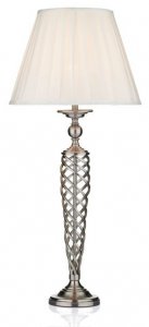 Dar Siam Table Lamp with Shade Satin Chrome