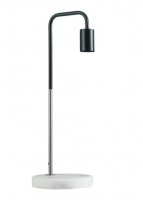 Steepletone Single Bulb Deck Lamp - Nickel Black