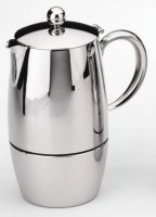 Café Stål Bellux Mirror Finish Espresso Coffee Maker 10 Cup