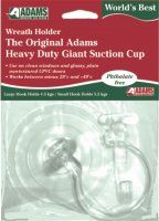 Adams Giant Suction Wreath Hanger with 2 Interchangeable Hooks
