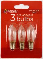 Premier Decorations Replacement Candle Bridge Bulbs 34v 3w (Pack of 3)