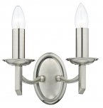 Dar Ambassador Double Wall Bracket Satin Chrome