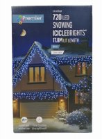 Premier Decorations Snowing IcicleBrights 720 LED with Timer - White