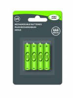 Smart Solar Rechargeable Batteries AAA Pack of 4