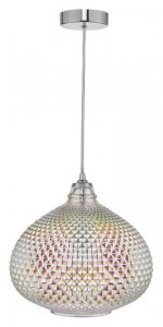 Dar Roisin Pendant Glass & Polished Chrome