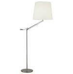 Dar Infusion Floor Lamp Satin Chrome Complete with Shade