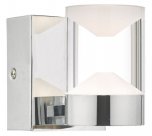 Dar Susa Wall Light Polished Chrome & Acrylic LED Bathroom IP44