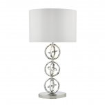 Dar Innsbruck Table Lamp Polished Chrome Complete with Shade