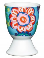 KitchenCraft Porcelain Egg Cup Bright Flower Design