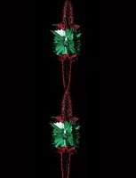 Premier Decorations 4 Section Garland 2.7M x 20cm - Red & Green